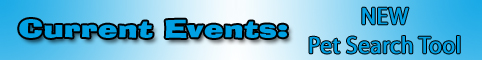 Current events banner - new pet search tool